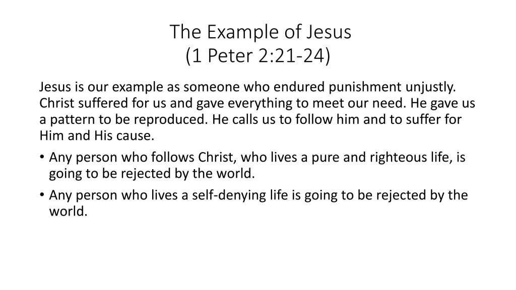 the example of jesus 1 peter 2 21 24