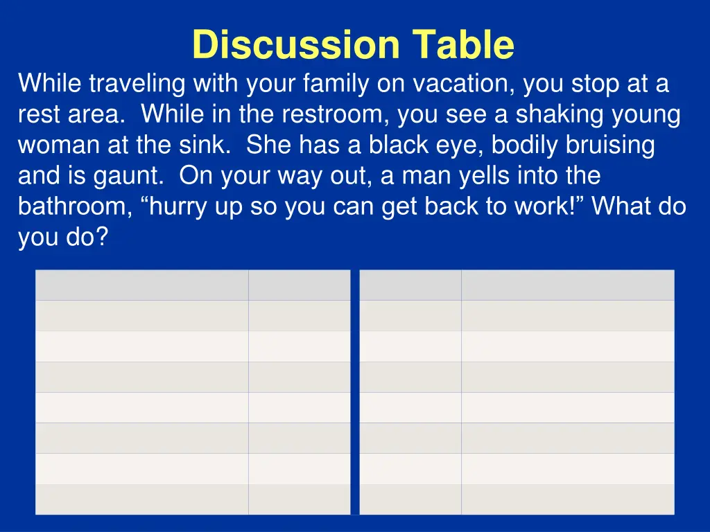 discussion table