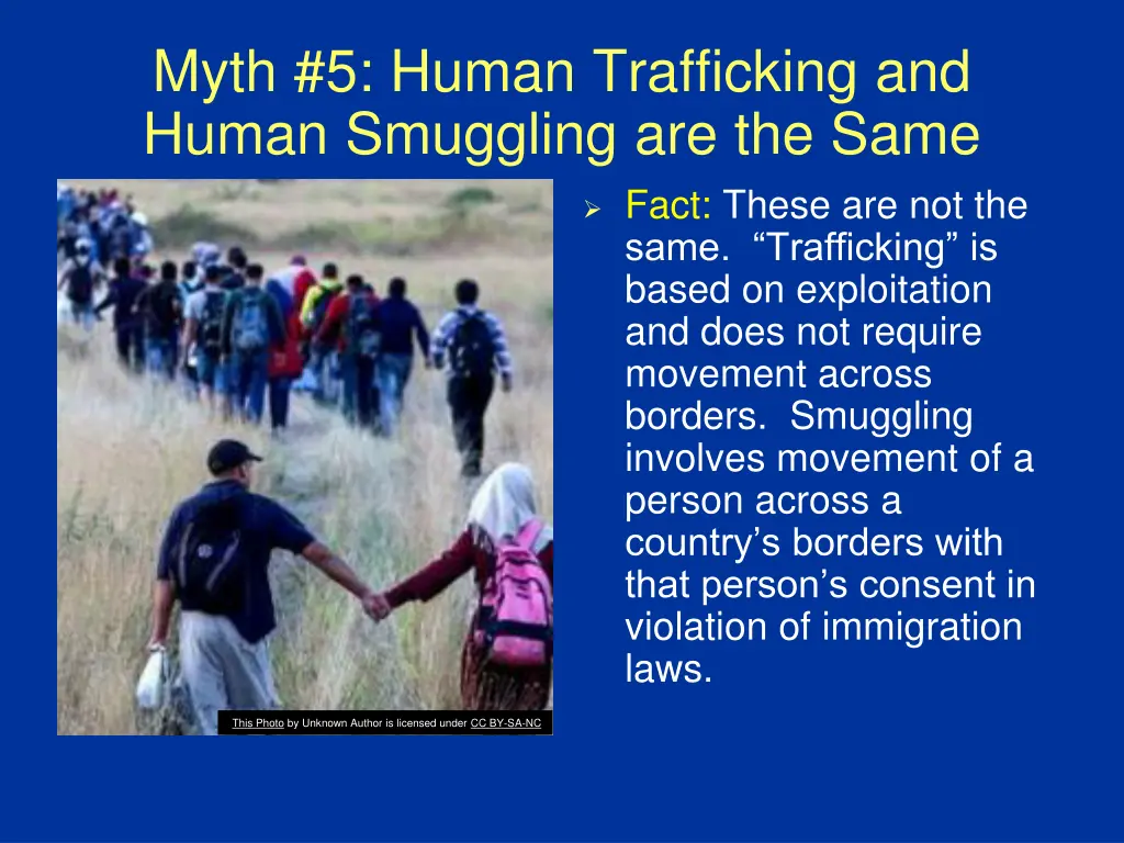 myth 5 human trafficking and human smuggling