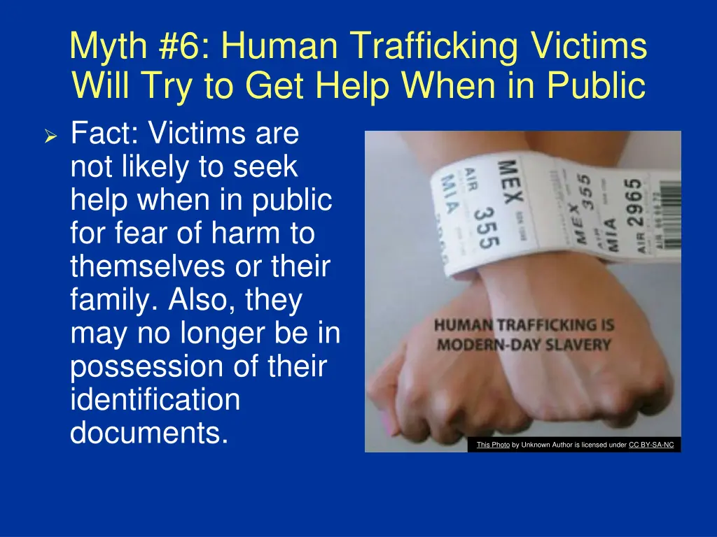 myth 6 human trafficking victims will