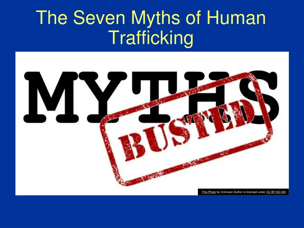 the seven myths of human trafficking