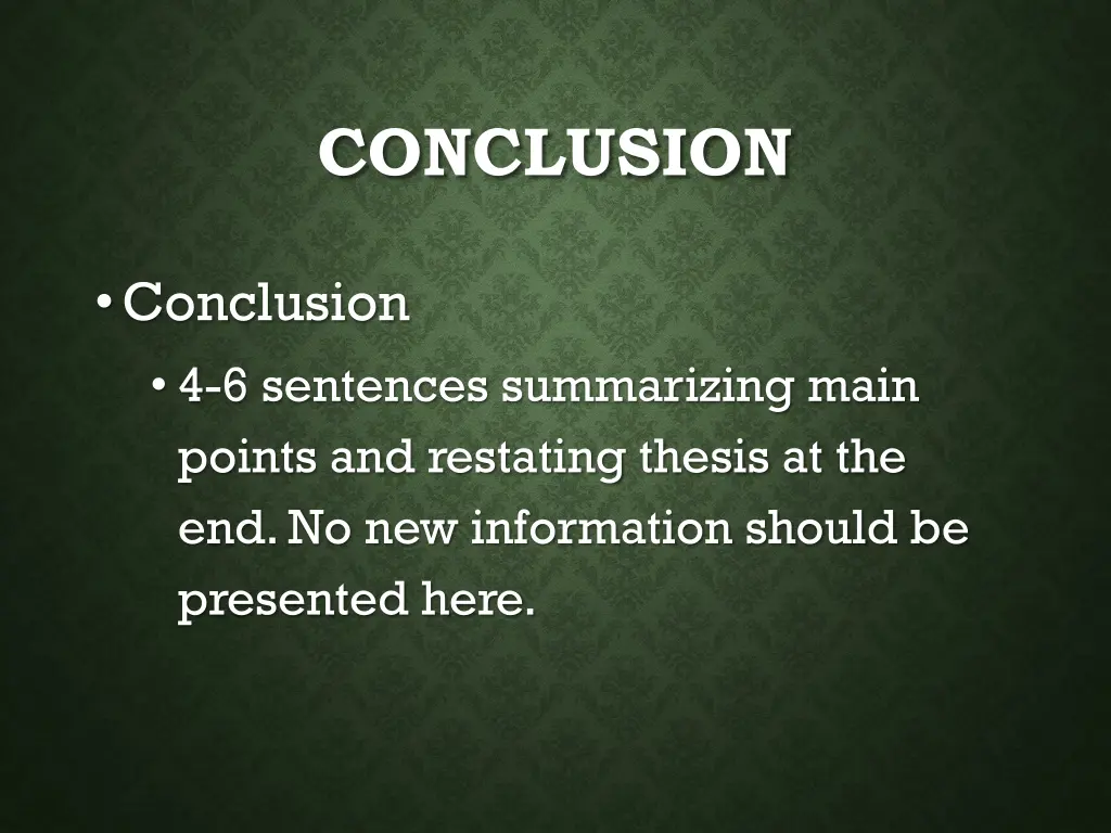 conclusion