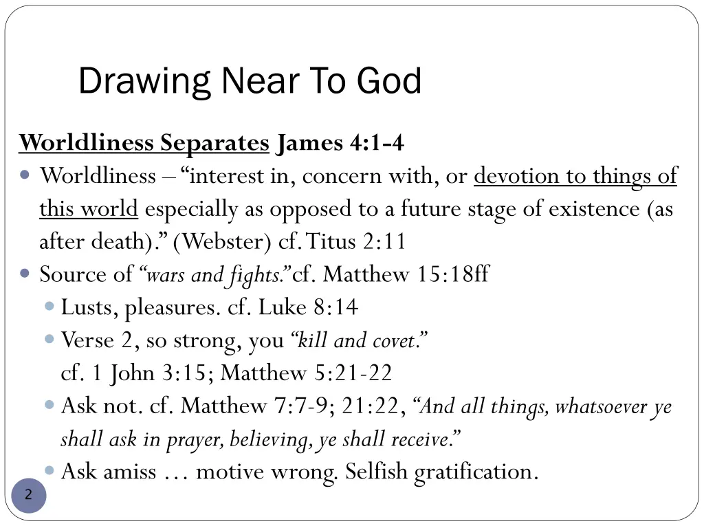 drawing near to god 1