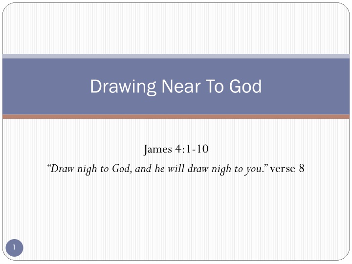 drawing near to god