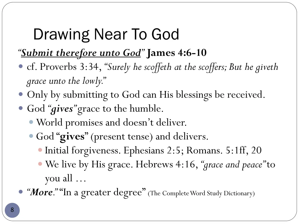 drawing near to god submit therefore unto