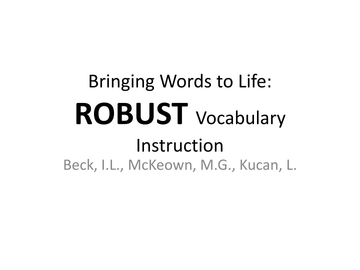 bringing words to life robust vocabulary