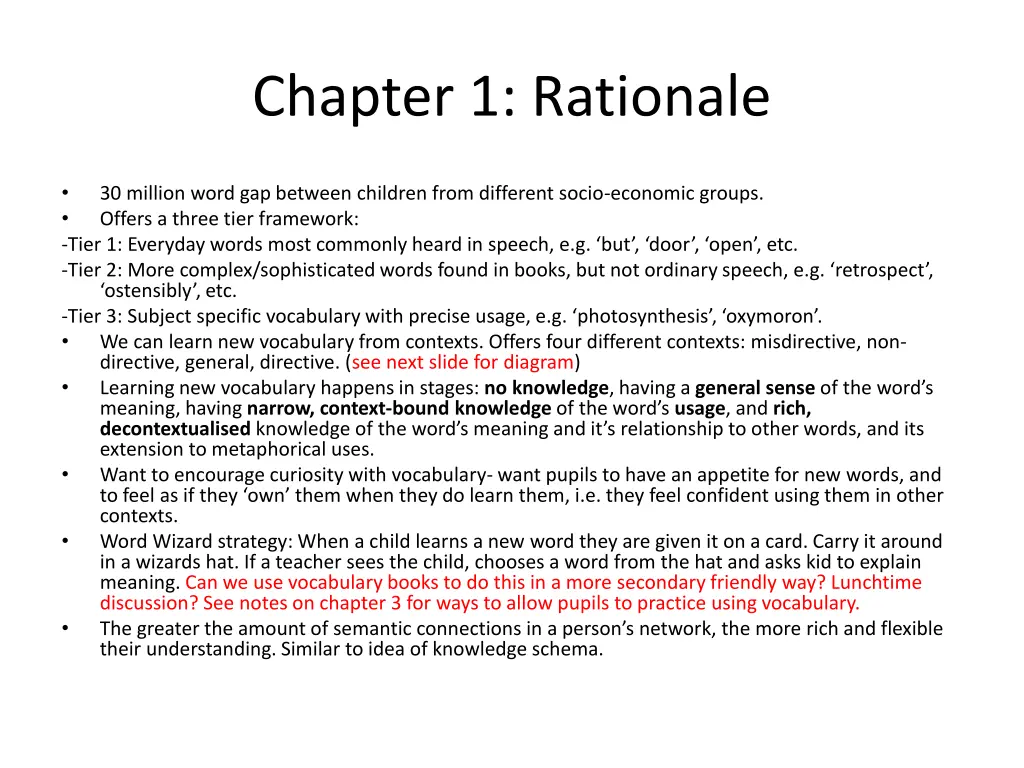 chapter 1 rationale