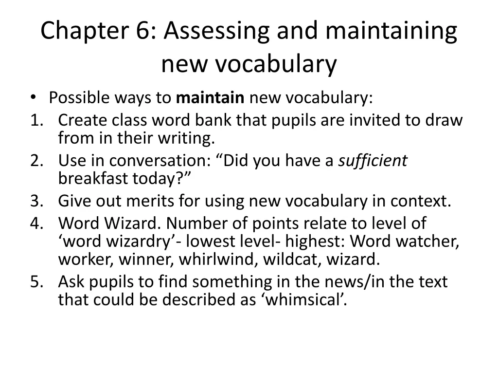 chapter 6 assessing and maintaining 1