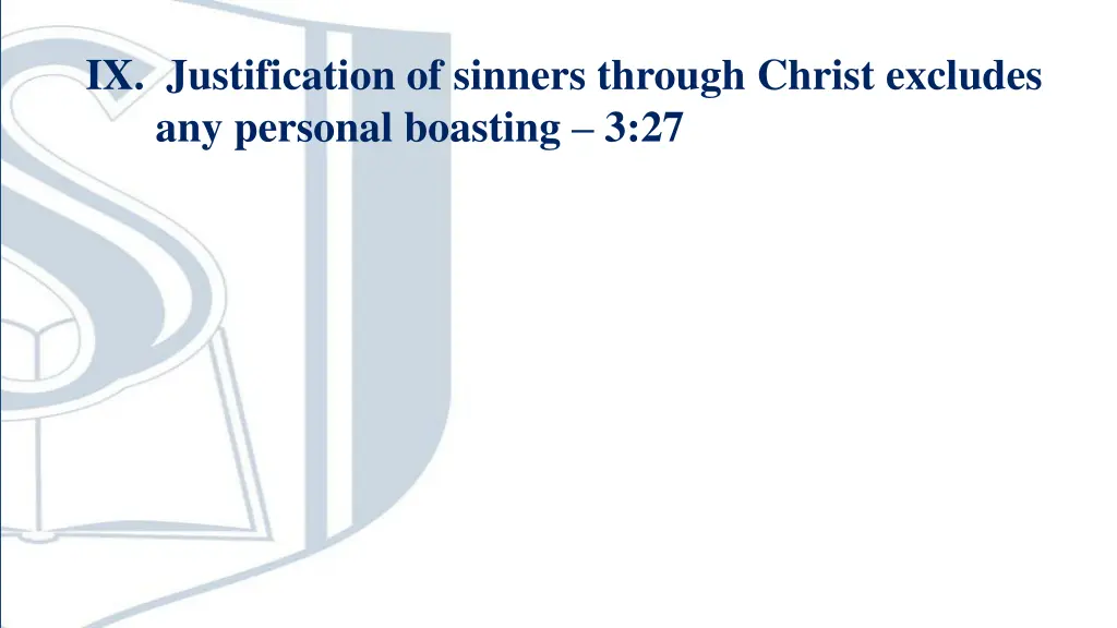 ix justification of sinners through christ