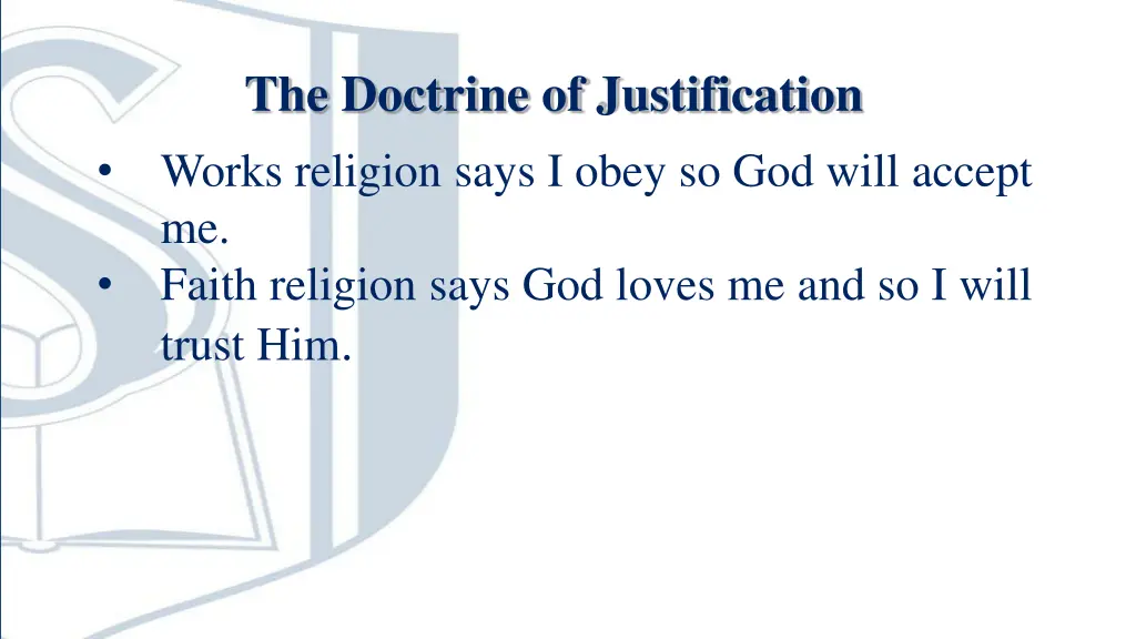 the doctrine of justification 1