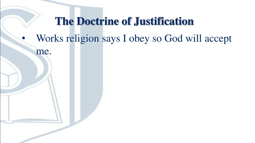 the doctrine of justification