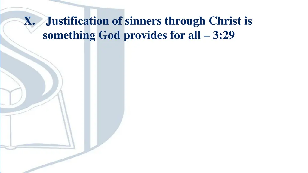 x justification of sinners through christ