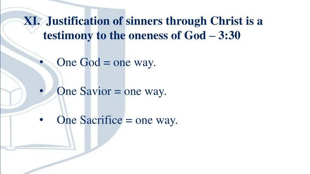 xi justification of sinners through christ 1