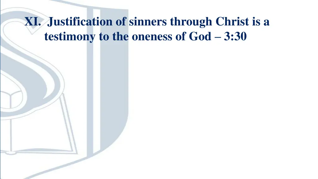 xi justification of sinners through christ