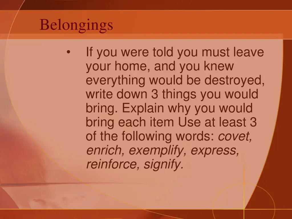 belongings