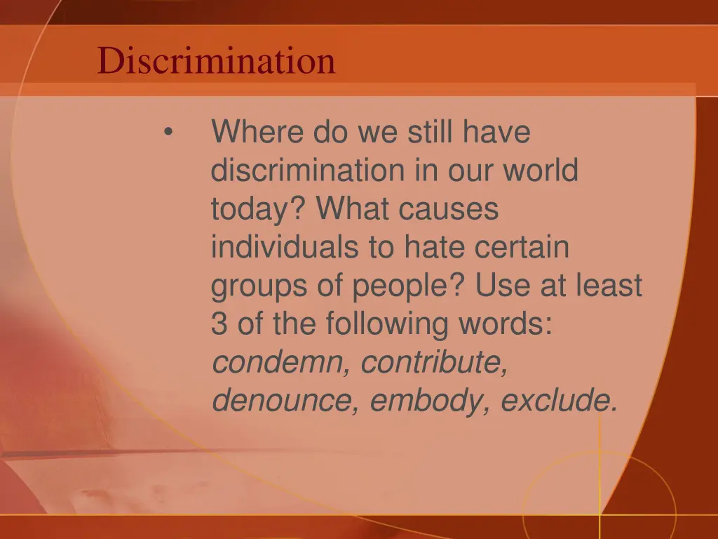 discrimination