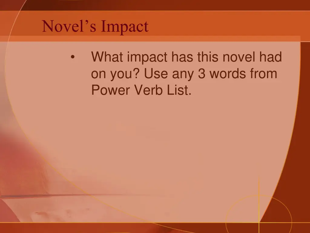 novel s impact