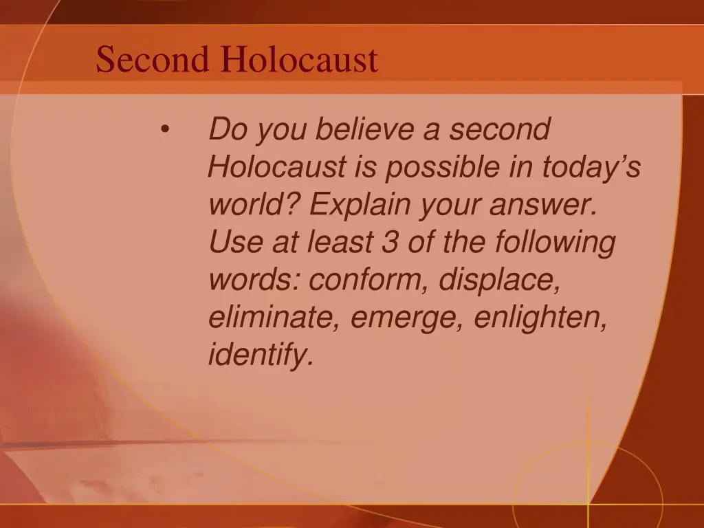 second holocaust