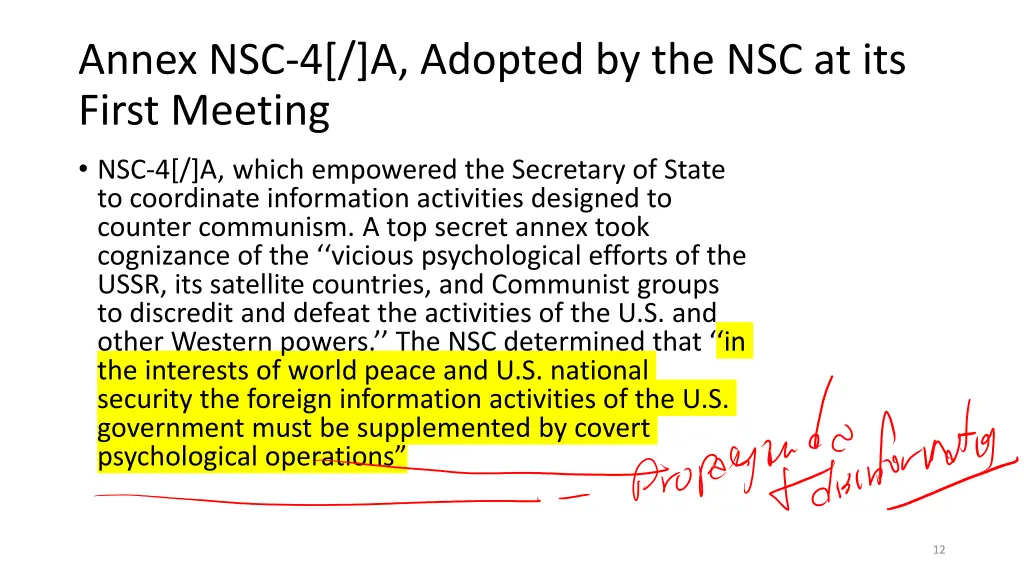 annex nsc 4 a adopted by the nsc at its first