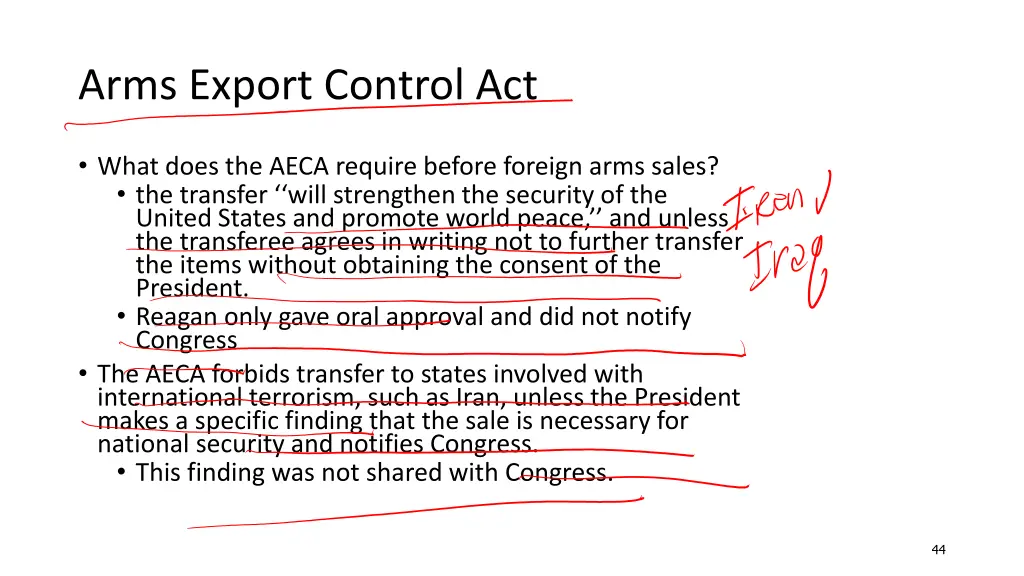 arms export control act