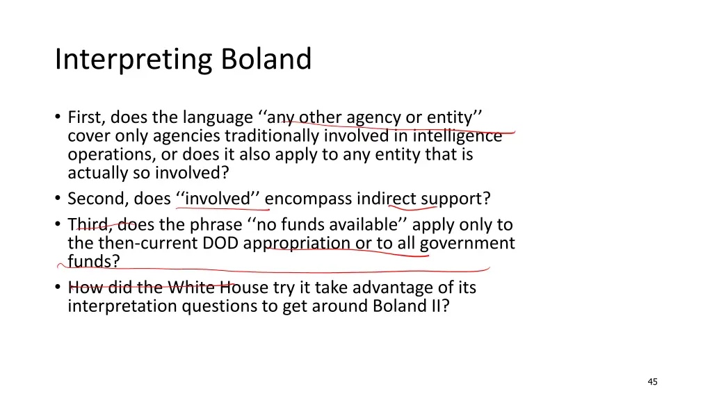 interpreting boland