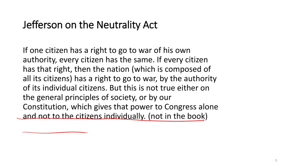 jefferson on the neutrality act jefferson