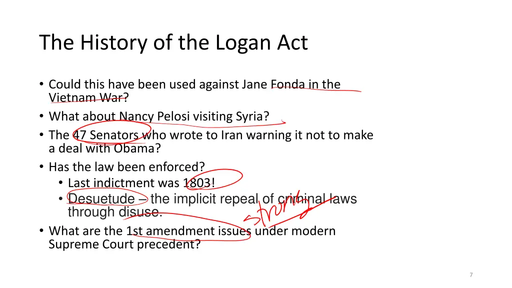 the history of the logan act