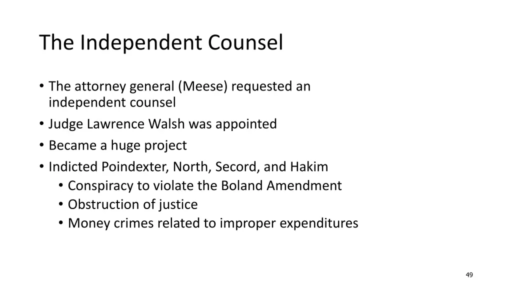 the independent counsel