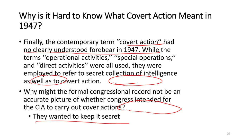 why is it hard to know what covert action meant