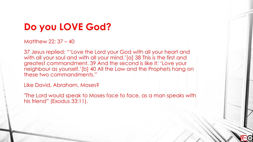 do you love god