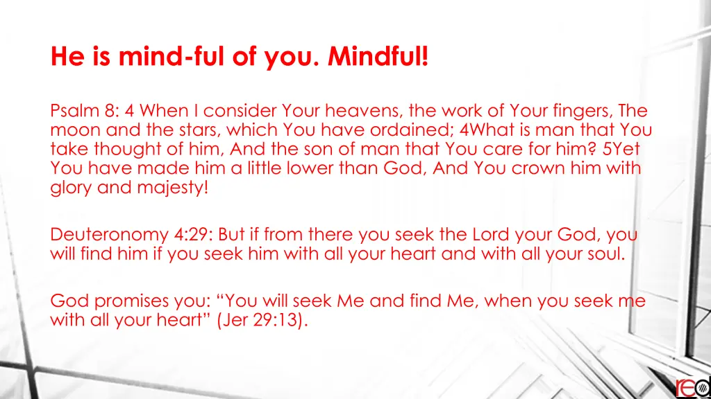 he is mind ful of you mindful