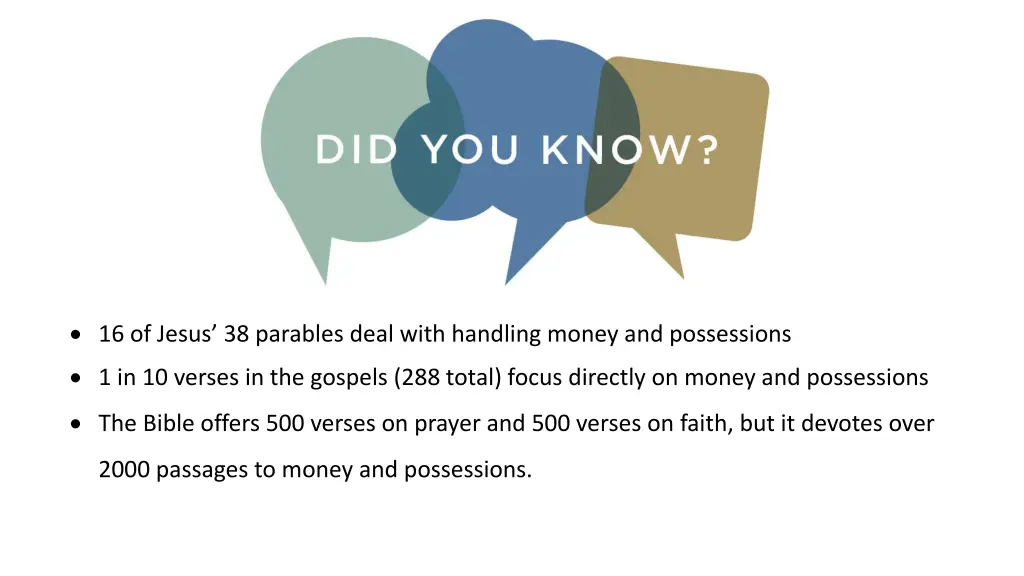 16 of jesus 38 parables deal with handling money