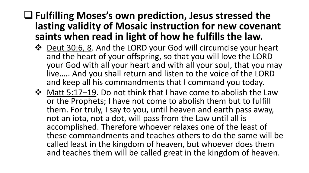 fulfilling moses s own prediction jesus stressed