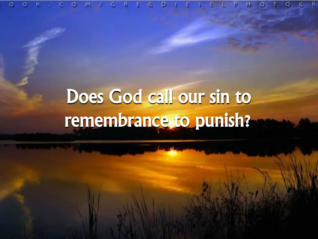 does god call our sin to does god call