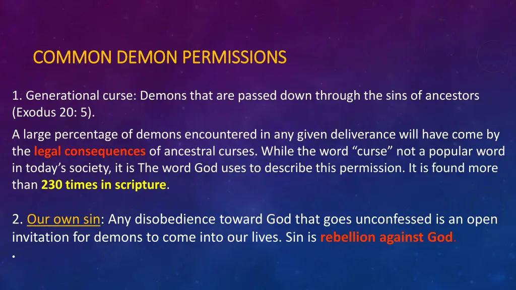 common demon permissions common demon permissions