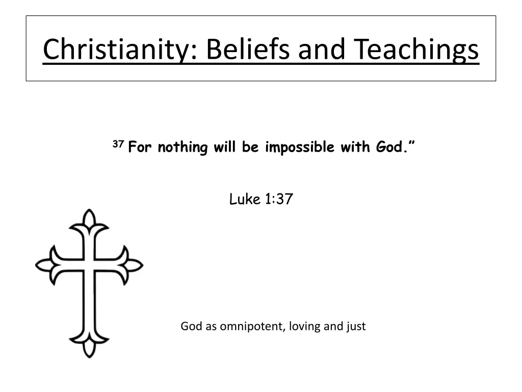 christianity beliefs and teachings 1