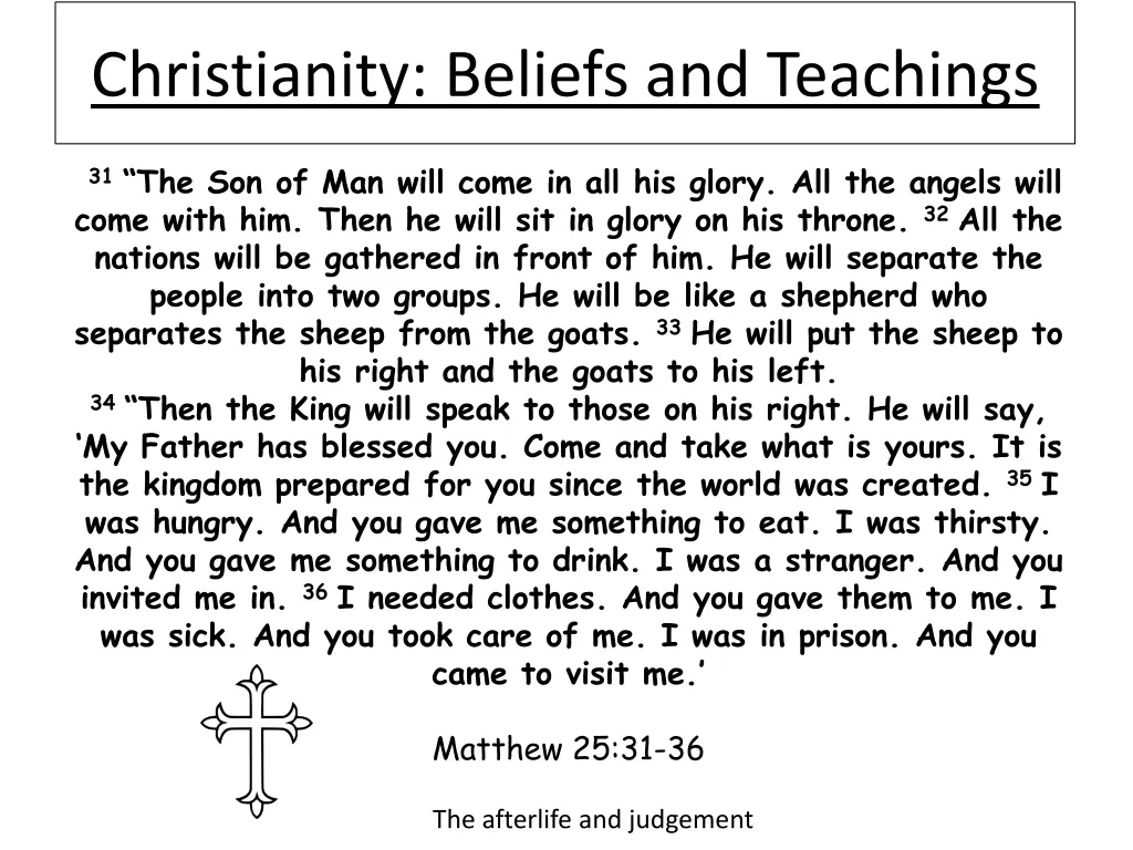 christianity beliefs and teachings 12