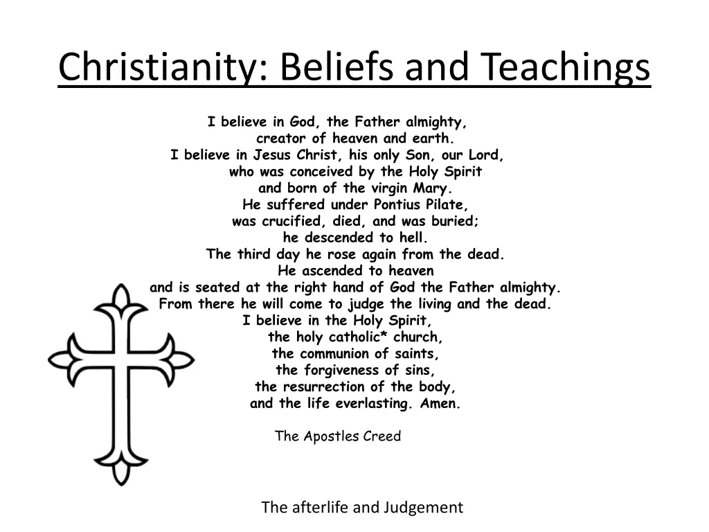 christianity beliefs and teachings 13