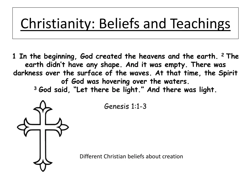 christianity beliefs and teachings 4