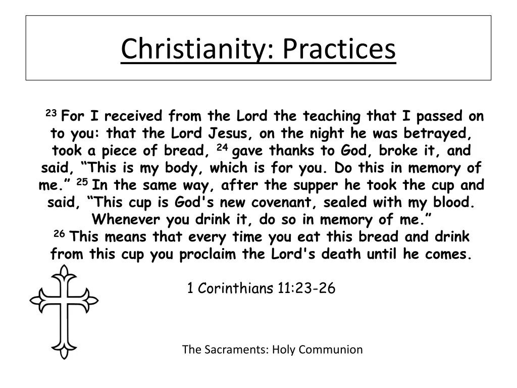 christianity practices 2