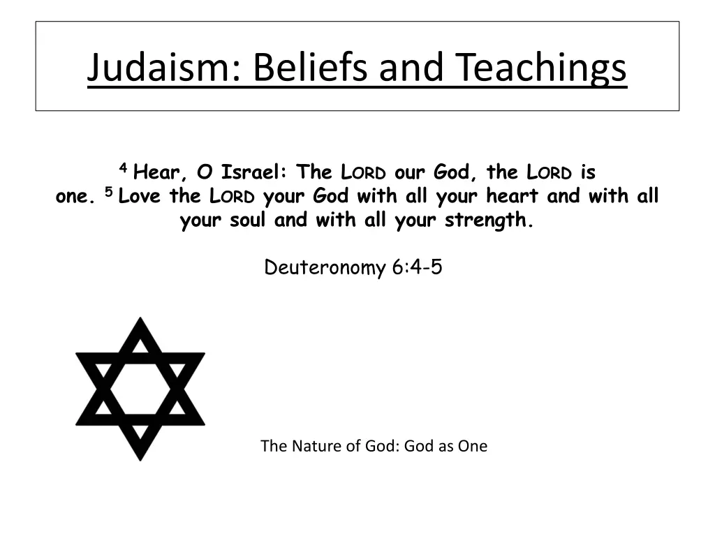 judaism beliefs and teachings