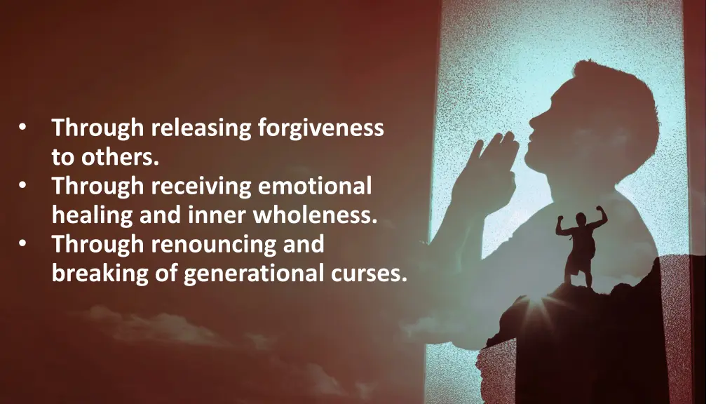 through releasing forgiveness to others through