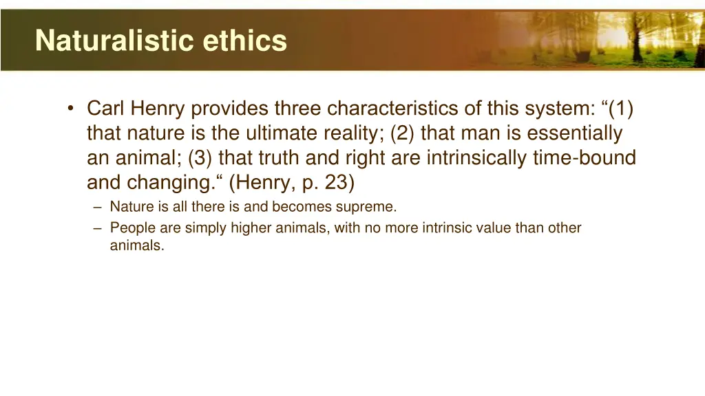 naturalistic ethics