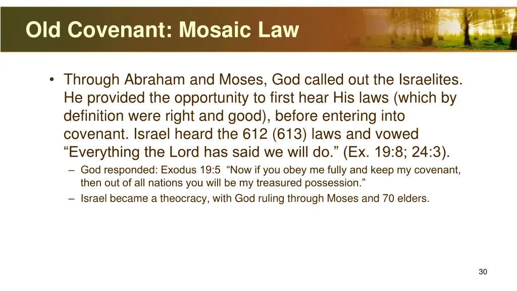 old covenant mosaic law