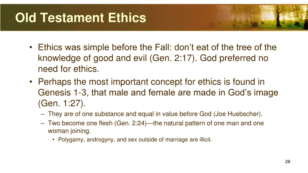 old testament ethics