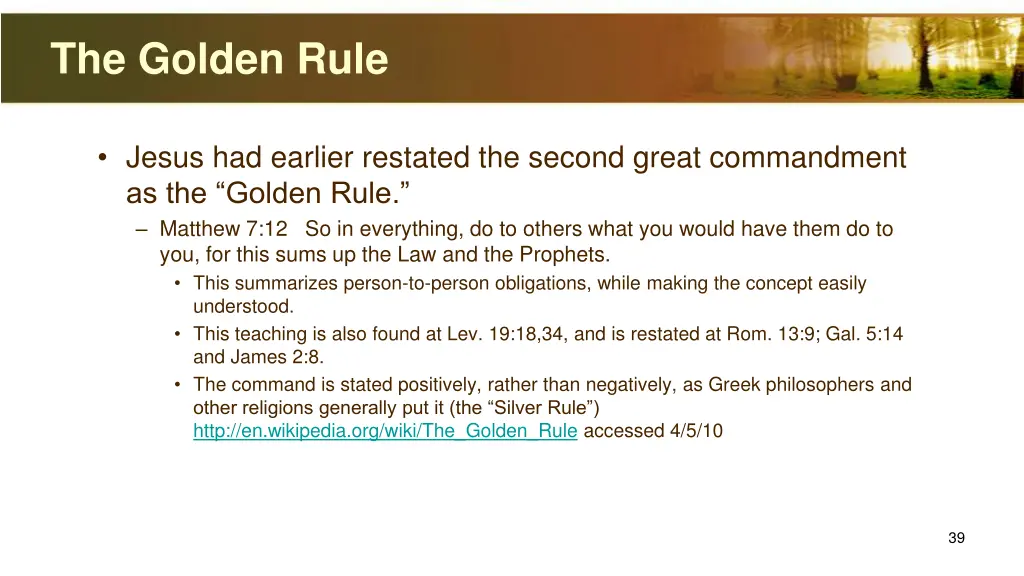 the golden rule