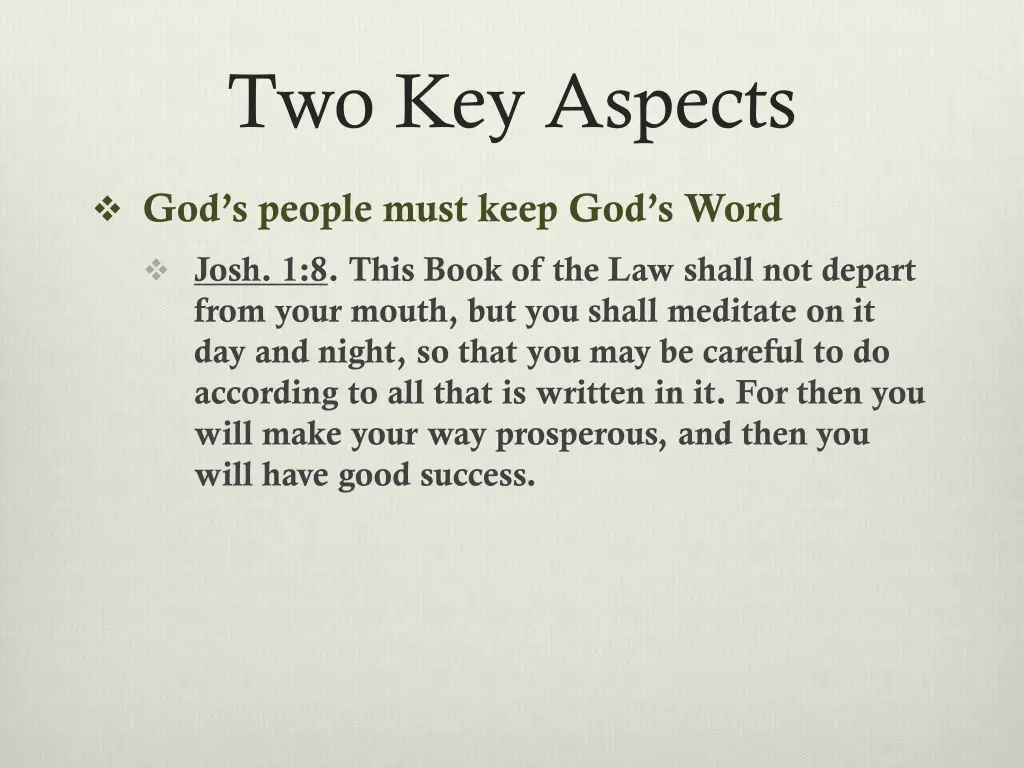 two key aspects