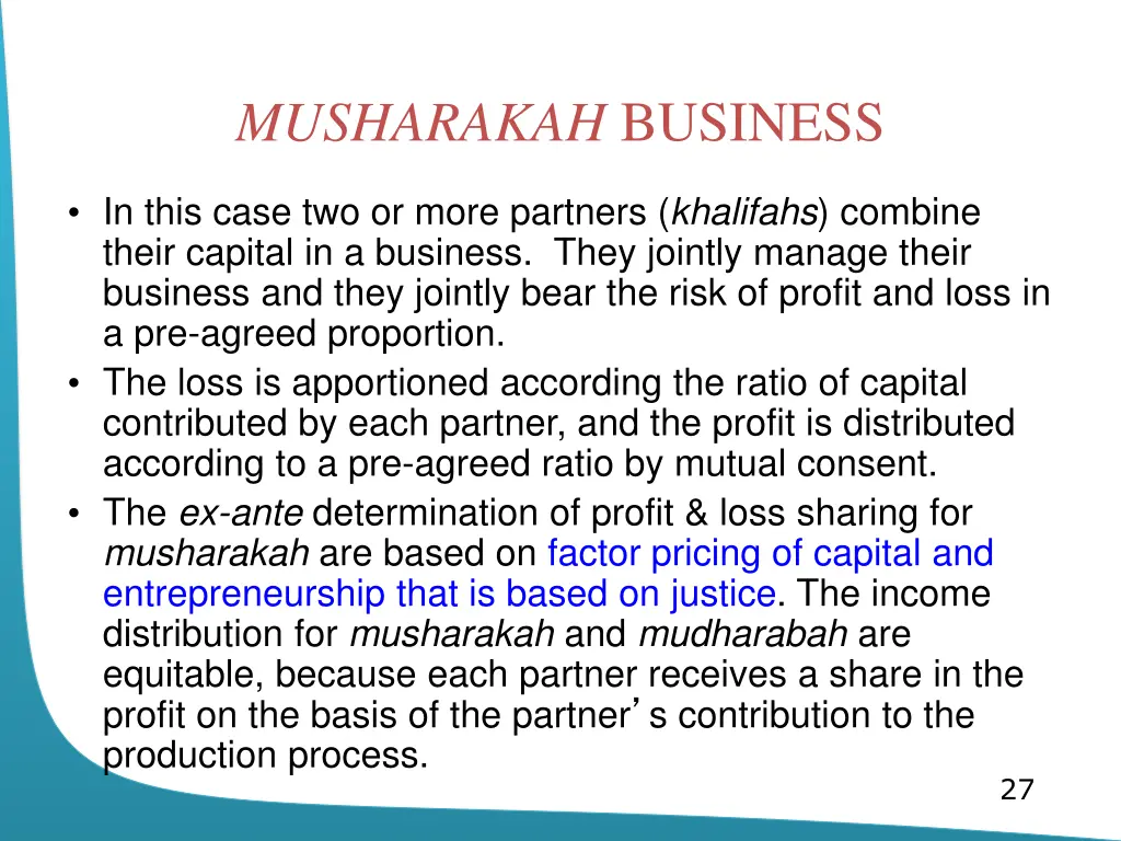 musharakah business