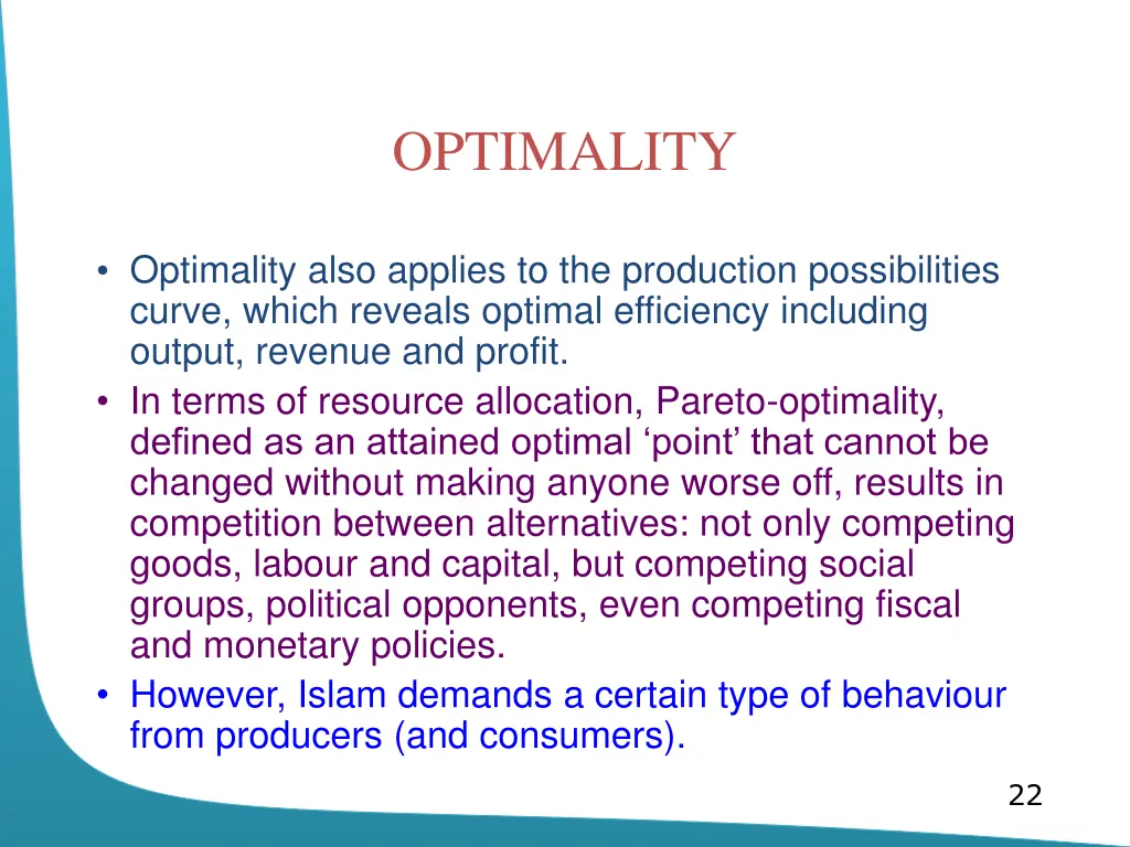 optimality