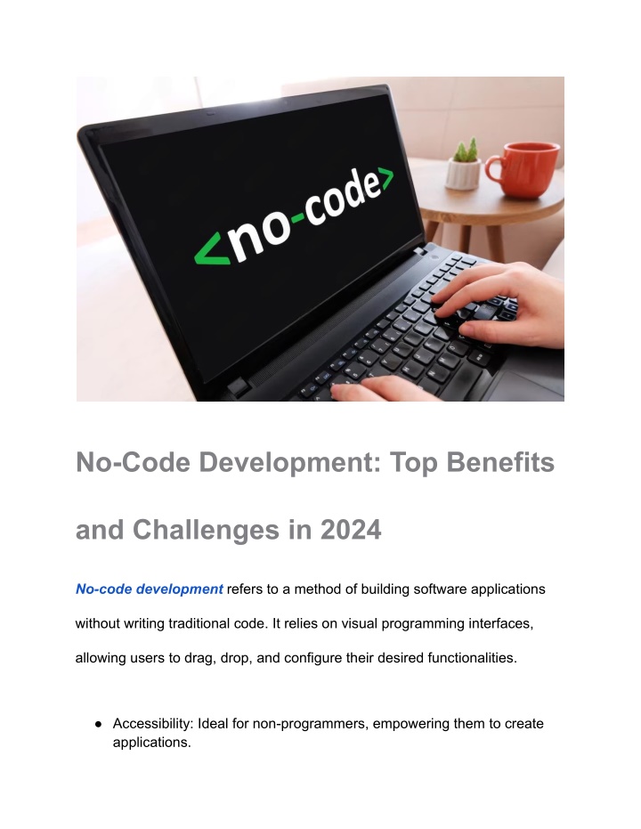 no code development top benefits